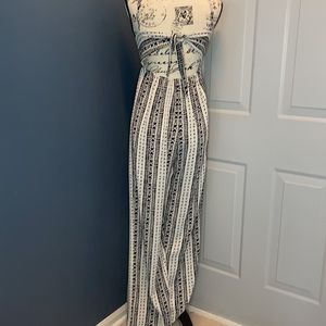 NWOT Glam Doll Black/white Tieback Jumpsuit